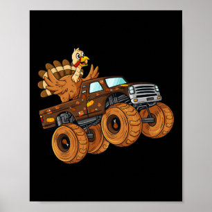 Póster Mochila de Acción de Gracias Turquía monta Camión 