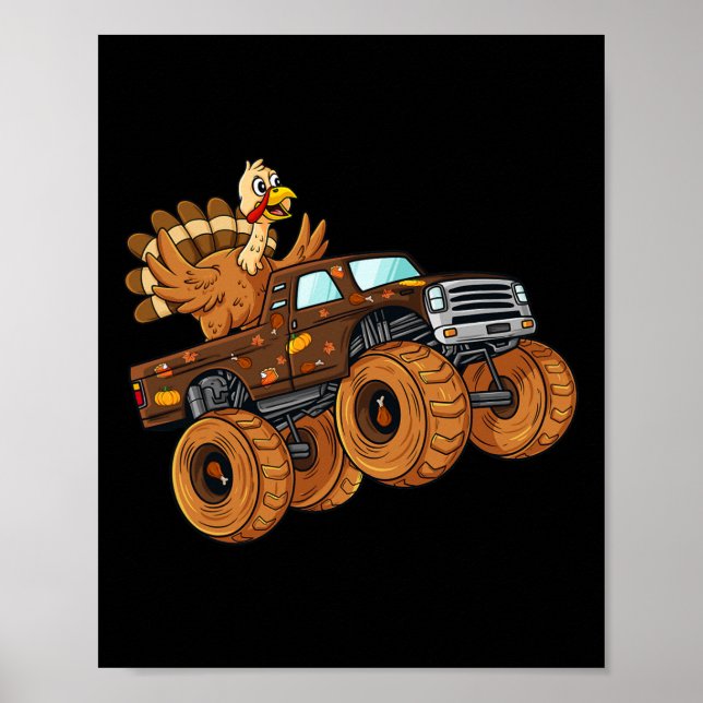 Póster Mochila de Acción de Gracias Turquía monta Camión  (Frente)