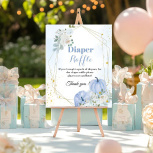 Póster Mochila de calabaza para pañales de otoño Cartón d