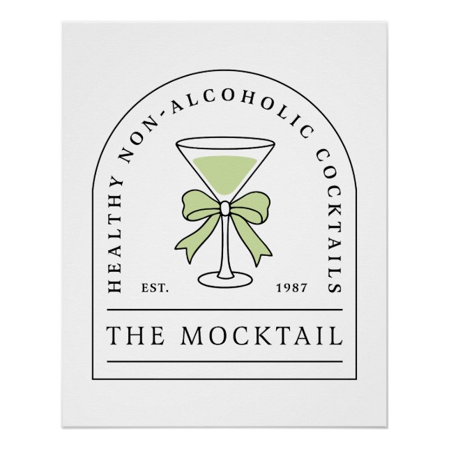 Póster Mocktail non alcoholic drink alcohol free cocktail (Anverso)