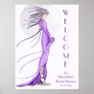 Póster "Mod Bride" Bienvenida a la Fiesta de Despedida de