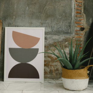 Póster Mod Pod, Earth Tone Wall Art Poster