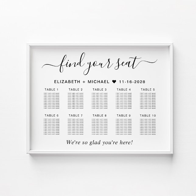 Póster Moda 10 Tabla de asientos para Bodas de tabla (Subido por el creador)