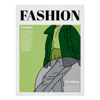 Póster Moda : Abrigo de Puffer y pantalones de sudor