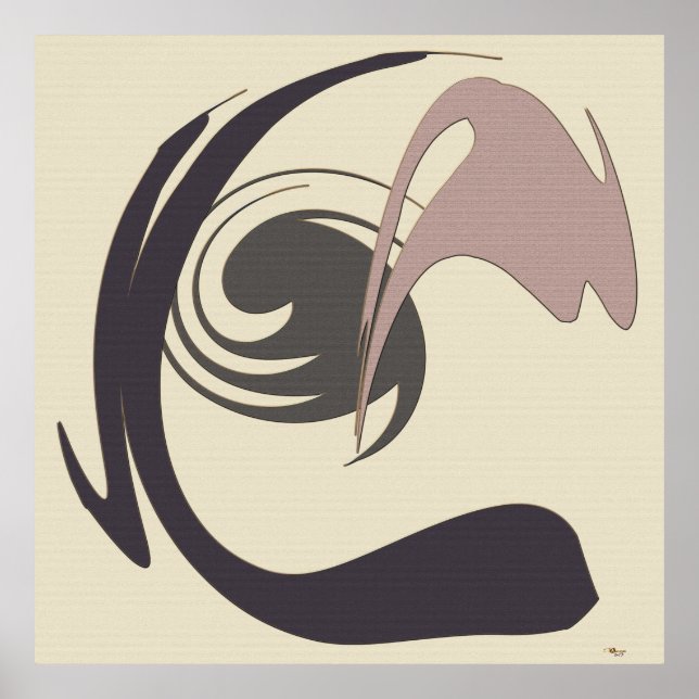 Póster Moda abstracta: Sueño del café (Frente)