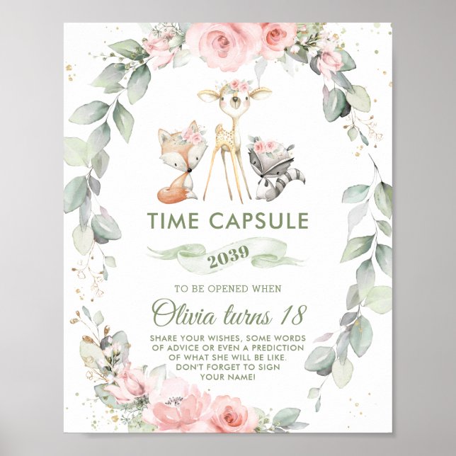 Póster Moda Animales de Woodland Capsule de tiempo vegeta (Frente)