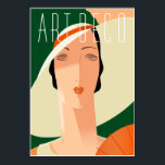 Póster Moda Art Deco 02<br><div class="desc">A lo largo de los años 20 y 30, cuando el art decó estaba en su apogeo, su influencia estaba en todas partes, desde la arquitectura a la moda, desde el diseño de los enseres domésticos a la publicidad. Por más moderno que nunca, su elegancia simplificada sigue con nosotros hoy...</div>