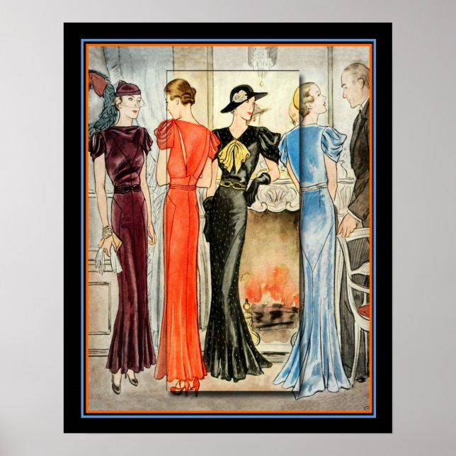 Póster Moda Art Deco Imprimir 16 x 20 (Frente)
