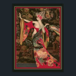 Póster Moda asiática estilo Montedoro-Art Deco<br><div class="desc">Colorida,  Art Deco de los años 20,  moda asiática,  impresa por Marco Montedoro</div>