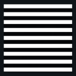 Póster Moda Bandas negras y blancas<br><div class="desc">Elegante estampado negro y blanco. Personalícelo con sus iniciales de nombre o monograma. Haga clic en el botón "personalizar" para obtener más opciones de personalización. Elija el estilo y el color del tipo de letra.</div>