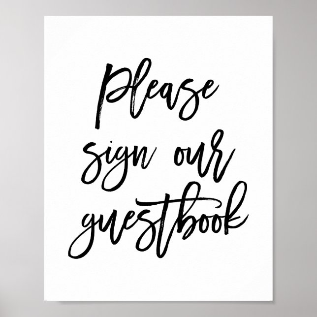Póster Moda Boda con mano y carta Rótulo nuestro libro de (Frente)