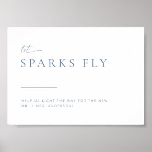 Póster Moda + Boda moderno Rótulo de salida Sparkler   Az
