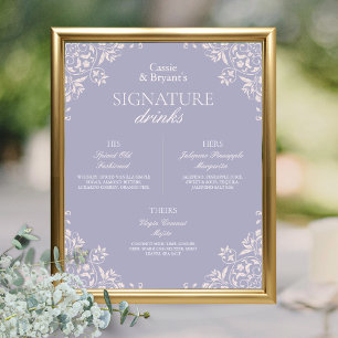 Póster Moda Boda Purple French Lilac