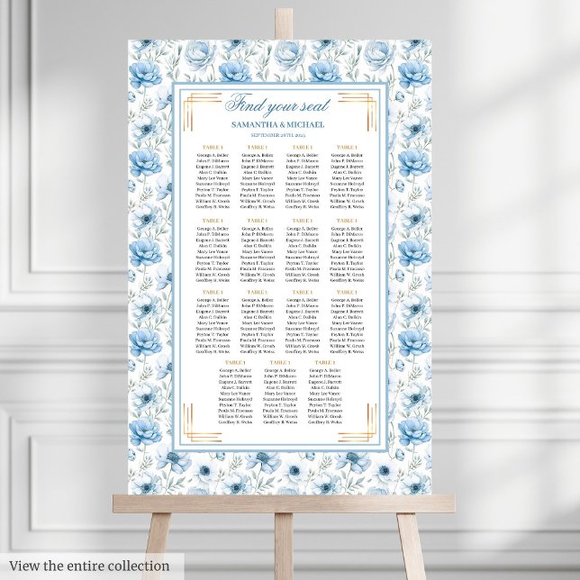 Póster Moda Bohemian Luz Azul Oro Esparkle Char (Chic Bohemian Light Blue Gold Sparkle Seating Char Poster)