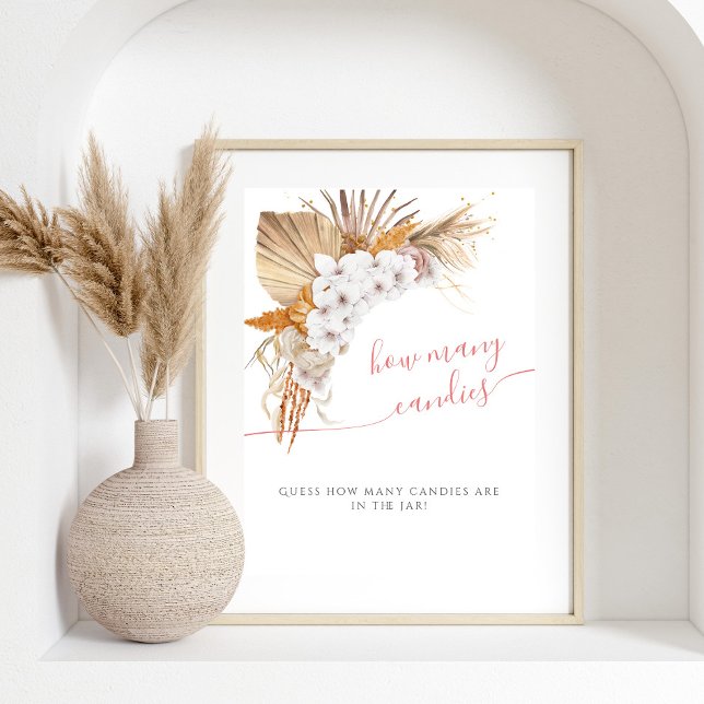 Póster Moda Boho acuarela Baby Shower Cuántos Canales (Subido por el creador)