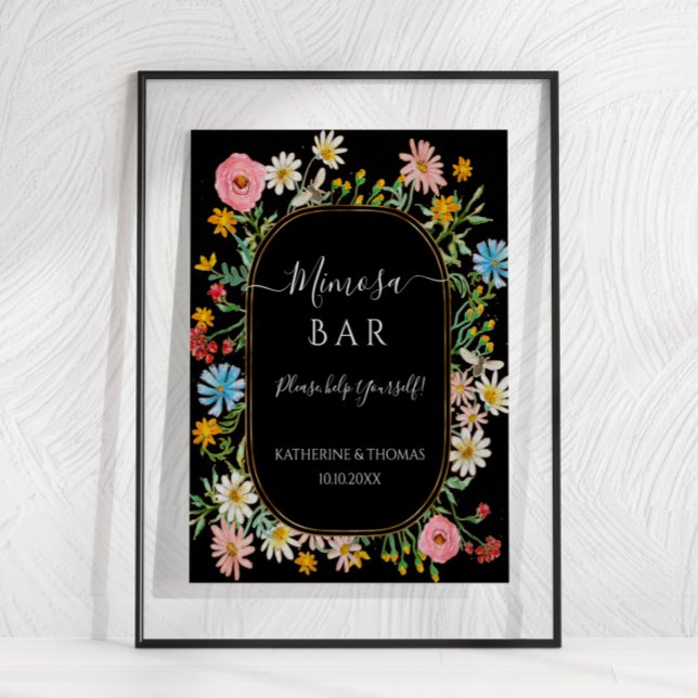 Póster Moda Boho Flor silvestre Floral Wreath Mimosa Bar  (Subido por el creador)
