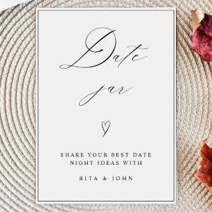 Póster Moda Caligrafía Fecha Jar Ideas Boda Rótulo