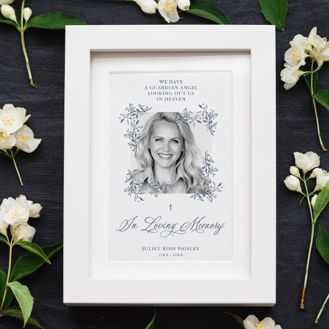 Póster Moda con letras de mano florece en memoria de foto (Subido por el creador)