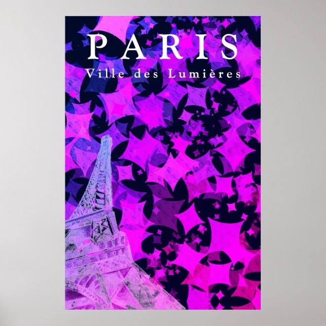 Póster Moda Cute París Torre Eiffel Poster de presupuesto (Frente)