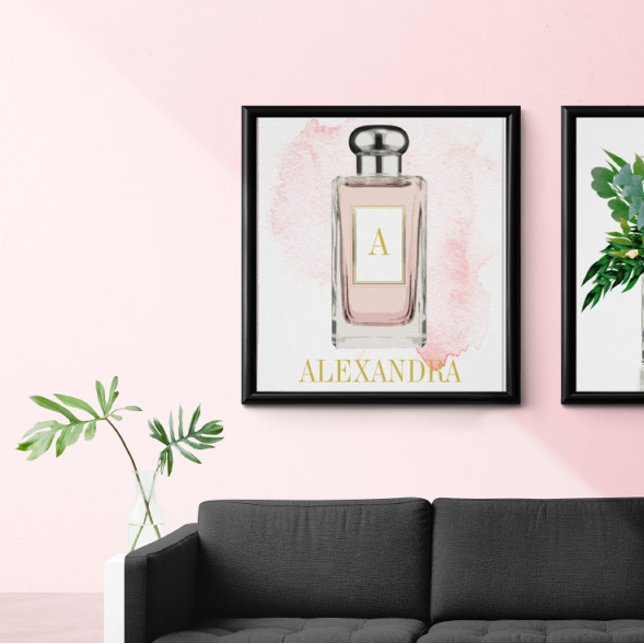 Póster Moda de frasco de Perfume Rosa Monograma Personal (Subido por el creador)