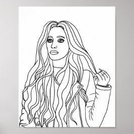 Póster Moda de la Chaqueta de Cuero para Mujeres Colores