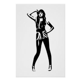 Póster Moda de la costura esbozada