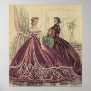Póster Moda de los años 1860