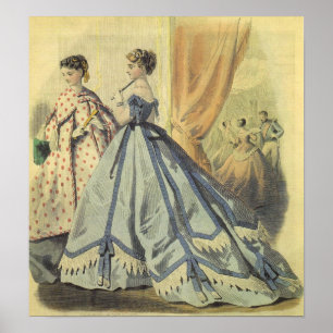 Póster Moda de los años 1860