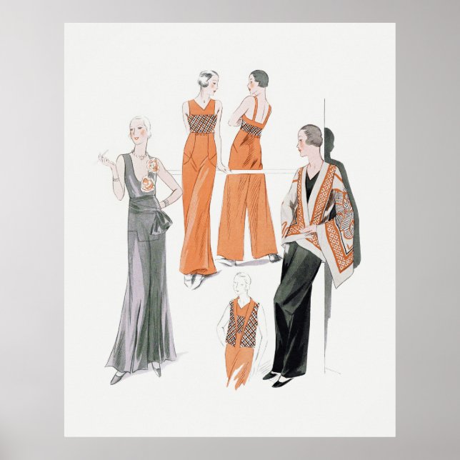 Póster Moda de los años 30 (Frente)