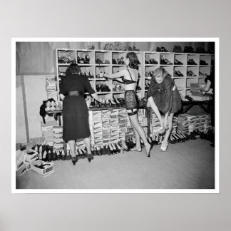 Póster Moda de Mark Foy en el backstage Circa 1947