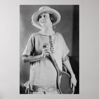 Póster Moda de tenis femenina de los años 20