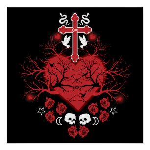 Póster Moda del Punk de gótico Post