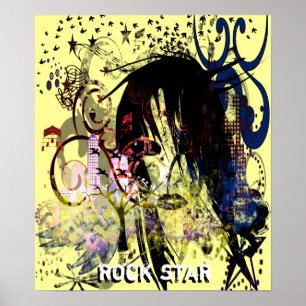 Póster Moda Diva Swirled