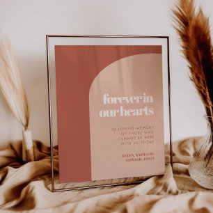 Póster Moda durazno terracota Forever en nuestros corazon