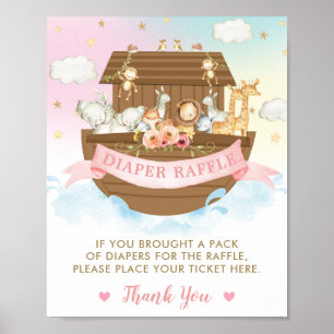 Póster Moda El Chica Arca de Noah, Baby Shower Diaper Raf