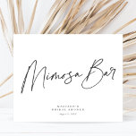 Póster Moda Elegante Ducha Mínima De Novias Ducha Rótulo<br><div class="desc">Este signo de bar mimosa con ducha de moda y ducha de novia minimalista presenta un fondo blanco clásico, combinado con una tipografía y caligrafía de gris oscuro, simple y elegante. Simplemente edite la plantilla con su información y elija cualquier opción. Todos los colores de esta plantilla son personalizable, incluso...</div>