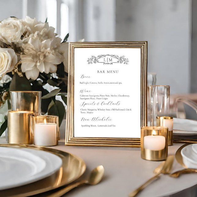 Póster Moda escudo botánico Firma Bebida boda Rótulo (Subido por el creador)