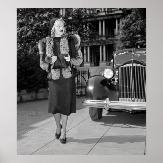 Póster Moda femenina de los años 1930 (Frente)