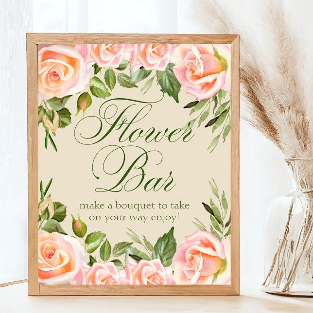 Póster Moda Floral Bridal Ducha Flor Bar Rótulo (Subido por el creador)