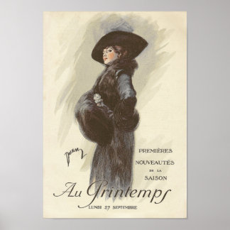 Póster Moda francesa eduardiana