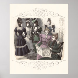 Póster Moda francesa vintage Petit Echo de La Mode