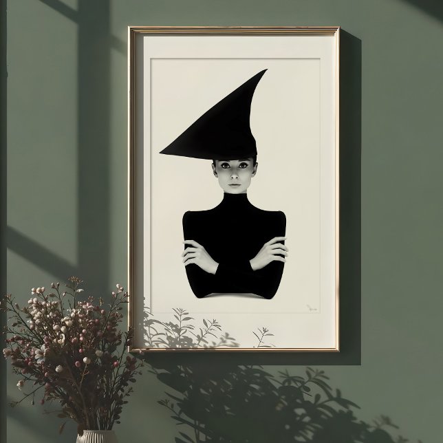 Póster Moda geométrica: retrato monocromo elegante (Subido por el creador)