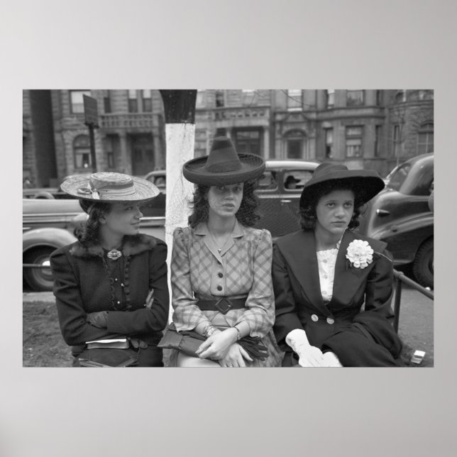 Póster Moda Gorra de Chicago de los años 1940 (Frente)