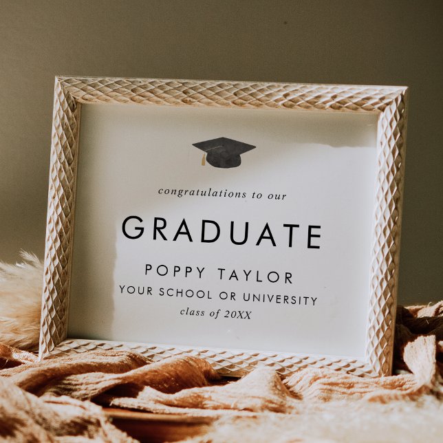 Póster Moda Grad Cap Felicitaciones Graduado (Subido por el creador)