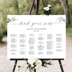 Póster Moda Gráfico de asientos del Boda de la vegetación