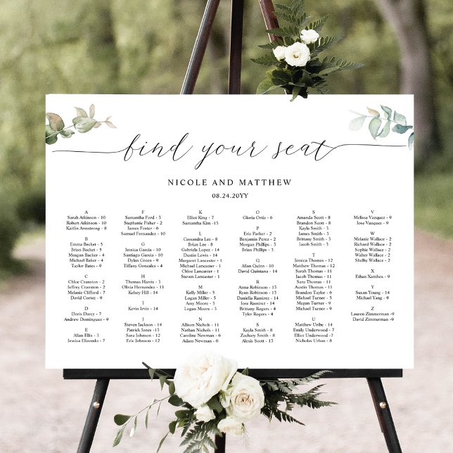 Póster Moda Gráfico de asientos del Boda de la vegetación (Subido por el creador)