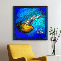 Moda Jellyfish Photo Circle Art "Ve con el flujo"