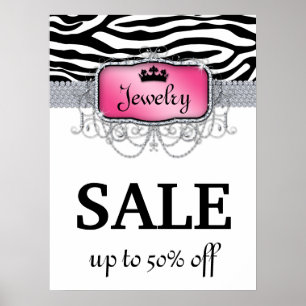 Póster Moda Joyería Poster Sale Zebra