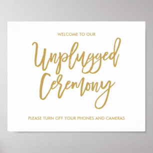 Póster Moda mano Boda liberado Rótulo de ceremonia