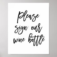 Moda Mano Leer Boda Rótulo Nuestra Botella De Vino